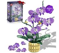 Kit de Construction de Fleurs orchidee en Briques Blocs de Construction Plantes botanical orchidée Bouquet de Fleurs Ensemble fleur orchidée Botanique pour la Maison Cadeau pour Filles et Adultes 832p