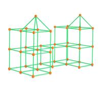 Kit De Construction De Fort Pour Enfants, 140 Pièces, Jouets De Construction Stem, Brillent Dans Le Noir Pour Enfants De 4 5 6 7 8 Ans Et Plus, Jeu De Tente Intérieur Avec 96 Tiges Et 44 Balles