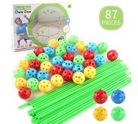 Kit De Construction De Forteresse Pour Enfants, Bricolage, Monter Des Tentes Tunnel, Jouet Cadeau Pour Enfants, Tente Perlée, Maison De Jeu, Port Amusant En Plein Air