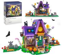 Kit de Construction de Maison hantée d'halloween, 780 pièces Briques de Construction de Maison de Bonbons d'halloween avec Mini Figurines, Jouet de Blocs de Construction Compatible avec Lego