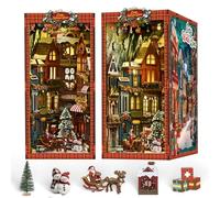 Kit de construction de maison miniature à faire soi-même, mini maison en bois 3D pour débutants, pour la famille et les amis (coin de Noël)