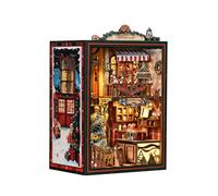 Kit de construction de maison miniature à faire soi-même, mini maison en bois 3D pour débutants, pour la famille et les amis (boutique de Noël)