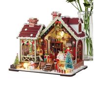 Kit de Construction de Maison Miniature - Artisanat en Bois Créatif 3D Bricolage Maison de Noël Miniature | Modèle de Coin de Bricolage pour Amoureux Famille, Amis, Filles, Adolescents, Adultes