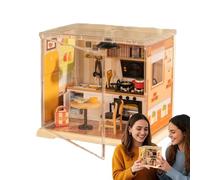 Kit de construction de maison miniature - Petite maison - Ensemble de jouets - Fait à la main - Décoration de cuisine pour adultes - Étagère de salon - Bijoux