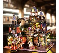 Kit de construction de maison miniature pour adultes, mini maison de poupée en bois pour anniversaire, Noël, chemin de fer, ville