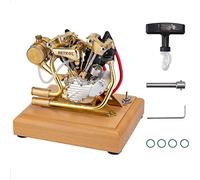 Kit de construction de modèle de moteur à vapeur 4,2 CC Mini OHV V-Twin double cylindre 4 temps moteur de moto à essence avec allumage électronique pour expériences scientifiques éducation et