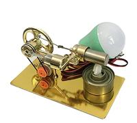 Kit de construction de modèle de moteur à vapeur, moteur Stirling monocylindre avec lumière LED, kit d'expérimentation scientifique pour l'éducation physique et l'affichage