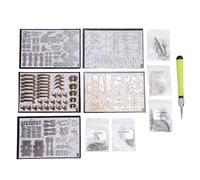 Kit de Construction de Puzzle en métal 3D, kit de Construction mécanique bricol (Or)