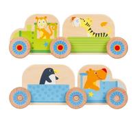 Kit de construction de train en bois - 16 éléments