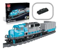 Kit de Construction de Train, Jouets de modèle de Locomotive à Combustion Interne de fret, pour Enfants de 8 Ans et Plus/Adultes (1078 pièces, avec 32 Rails et Moteur Rechargeable)