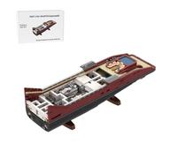 Kit de construction de yacht de luxe - Grand modèle modulaire de 120 cm - Blocs de serrage MOC - Modèle de superyacht avec intérieur détaillé multi-ponts - Cadeau pour collectionneur - 4354 pièces