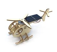Kit De Construction D'Hélicoptère En Bois À Énergie Solaire 3d, Puzzle D'Avion En Bois