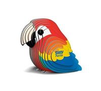 Kit de construction d'un modèle 3D perroquet 7 pièces rouge