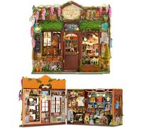 Kit de construction exquis fait à la main pour le coin des livres 3D - Maison de poupée miniature - Maison de fleurs pour la créativité - Cadeau d'Halloween ou d'anniversaire (sans housse