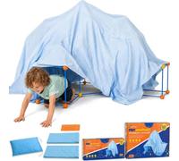 Kit de Construction Fort XL, 191 Pièces avec Couvertures et Pinces, Incl. Sac de Rangement & E-Book, Jeu de Construction Enfant, Cabane & Tente de Jeu, Jouet Créatif STEM - Structure à Construire