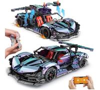 Kit de construction - HOGOKIDS - Voiture de course 1:10 - 2443 pièces - Contrôle app/télécommande - Moteur simulé