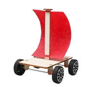 Kit de construction - Kit de modélisme de voiture - Construisez votre propre voiture alimentée par le vent, projets scientifiques et technologiques en bois pour garçons - Kit de modèle pour amis et