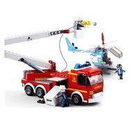 Sluban Platform Fire Truck + Fire Helicopter