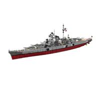 Kit de construction pour un bateau de bataille grand format modèle de | Bateau de guerre allemand de la Seconde Guerre mondiale avec coque détaillée, pont de commandement, pont, salles de machines