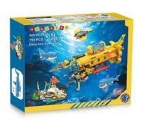Kit de Construction Submarin 3-en-1 - Sous-Marin, Sous-Marin Foreuse et Robot Océanique, Jouet Éducatif pour Enfants 6+