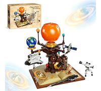 Kit de Construction Système Solaire, 672 Pcs Planète de Bloc Construction | Jeu de STEM Construction Voyage Spatial avec 9 Planètes et Fusées Pour 8+