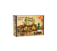 Kit de Construction Western - Saloon de l'Ouest INSOON avec 1727 Pièces, Eclairage LED, Décor Far West