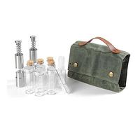 Kit de conteneur d'assaisonnement pour épices de camping - Sac de rangement portable pour bouteille d'assaisonnement avec pot à épices - Ensemble de voyage pour barbecue en plein air - Sac à épices -