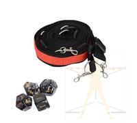 Kit de contention pour lit de yoga 2 pièces avec sangles intégrées pour les mains et les pieds, tissu nylon tissé noir