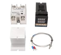 Kit de contrôle de la température agricole, thermostat PID de qualité industrielle avec dissipateur thermique à thermocouple de type K, relais à semi-conducteurs pour l'élevage de (mon frère)