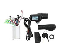 Kit de Contrôleur sans Balais pour Vélo électrique 36V 48V 350W, Contrôleur de Moteur sans Balais avec Poignée D'accélérateur à écran LCD pour Guidon de 22,5 Mm