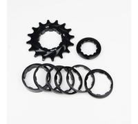 Kit de conversion à roue libre 16T pour moyeux HG, pignon en alliage d'aluminium 7075 avec entretoises et anneau de verrouillage, volant d'inertie anodisé léger pour mise à niveau de moyeu de 7 à 12