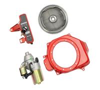 Kit de conversion au démarrage électrique for moteur Honda GX160 GX200 5,5 CV 6,5 CV avec démarreur, volant moteur, contacteur à clé, bobine d'allumage et couvercle de ventilateur
