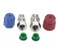 Kit de conversion d'adaptateur de raccord CA R12 vers R134A, ensemble de connecteurs professionnels en métal avec adaptateurs de port haut et bas pour système de climatisation, outil de rénovation de