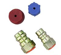 Kit de conversion d'adaptateur R12 vers R134a pour climatisation de voiture - Ensemble de connexion en laiton avec ports haut et bas - Pour une installation facile pour la mise à niveau automatique du