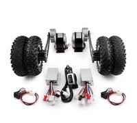 Kit de Conversion de brouette électrique à Double Moteur 500W, Facile à Transporter, 400lb, Ensemble de Roues Doubles de 8 Pouces for vélo électrique de Chariot de Plage Bricolage Facile