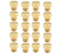 Kit de conversion de buse de propane en laiton - Lot de 10 ou 20 - Pour barbecue extérieur - Orifices de connexion rapide - Interrupteur à gaz flexible - Compatible avec la plupart des marques - 0,8