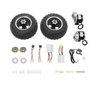 Kit de conversion de chariot électrique 36 V 350 W - Double roue pour karts - Avec moteur à 2 brosses - Jeu de roues de 10" avec fonction de recul pour fauteuil roulant électrique, vélo de plage