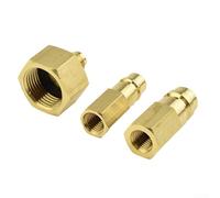Kit de conversion de climatisation en laiton R134A - Adaptateur CA automobile - Pour R134A - Filetage SAE 1/4" W21,8 à 6,35 mm SAE