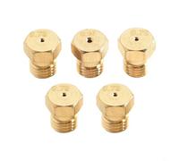 Kit de conversion de plaque de cuisson à gaz 5 pièces pour tables de cuisson au gaz naturel, en laiton M6 x 0,75, buses d'injecteurs 4 x 0,73 mm + 1 orifice de 0,97 mm, compatible avec 5 brûleurs