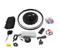 Kit de Conversion de Roue Avant de 20 Pouces Vélo,48V 1000W kit de Conversion de Vélo Electrique, avec Affichage LED Accélérateur Contrôleur Poignée Frein(Convient aux Bicyclettes à Deux Roues)