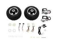Kit de conversion de scooter électrique 24 V 250 W avec 2 moteurs à brosses, 2 pneus antidérapants de 25,4 cm, 370 tr/min, marche arrière, levier d'accélérateur à pouce et accessoires pour kart