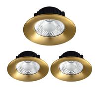 Kit de Conversion de Spot encastré 3 LED en Laiton brossé 5 W 7 W 9 W 12 W, plafonnier Rond à Panneau Plat 3 po 4 po 5 po 3000 K | 4000 K | 6000 K, 12 W - 3000 K