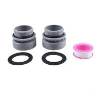 Kit de conversion de tuyau de 40 mm à 3,8 cm pour applications de filtre de piscine hors sol avec adaptateurs, joints toriques et ruban d'étanchéité fileté (lot de 2)