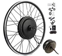 Kit de Conversion de vélo, 36V / 48V 250W 350W 500W électrique, Moteur de vélo électrique à Roue Avant avec écran LCD, moyeu de Cyclisme électrique, E, 36V / 350