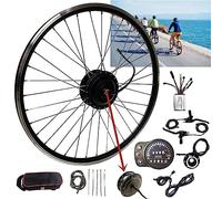 Kit de Conversion de vélo, E-20 « / 24 » / 26 « / 27,5 » / 28 « / 29 » / 700C Roue Avant 36V / 48V 250W 350W 500W Moteur de moyeu sans balais E-for Road, 48V / 250W-28