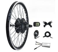 Kit De Conversion De Vélo E-S Electrique, Moteur De Moyeu sans Balais De Roue Arrière 48V 500W, Étanche avec Affichage Lcd5, Contrôleur Intelligent Et Système Pas (28 Pouces)