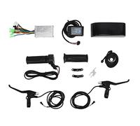Kit de conversion de vélo électrique 15A Contrôleur étanche M3 Affichage Poignée d'accélérateur PAS Kit de levier de frein pour moteur 250W Amateurs de bricolage Caoutchouc ABS