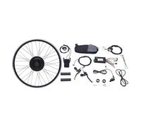 Kit de conversion de vélo électrique 24" 36 V 500 W avec 5 vitesses et régulateur de vitesse, moteur sans balais, vitesse maximale de 30 à 35 km/h, pour freins en V, freins à disque
