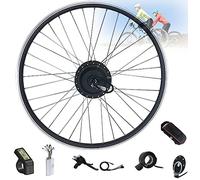 Kit de Conversion de vélo électrique 36 V 48 V 250/350/500 W Roue arrière, Moteur de moyeu à Engrenages sans balais, Roue de Moteur de vélo électrique avec écran, 20"/24"/26"/27,5"/28"/29"/700C