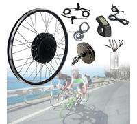 Kit de conversion de vélo électrique 48 V 1000 W avec écran LCD - Compatible avec vélos électriques de 20 à 29 pouces, roue arrière incluse